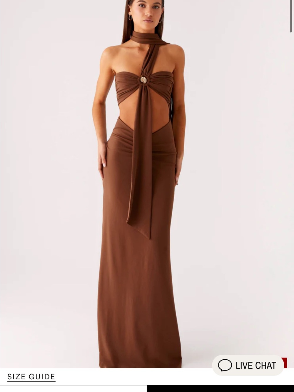 Peppermayo Olive Bloom Maxi Dress - Chocolate